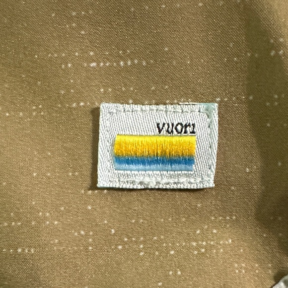 Vuori Men's Brown Athletic Shorts with White Accents - Picture 2 of 5